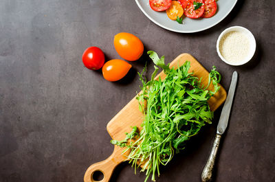 Directly above shot of ingredients on table