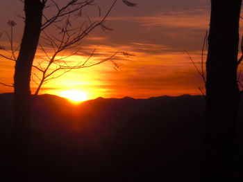 Scenic view of landscape at sunset