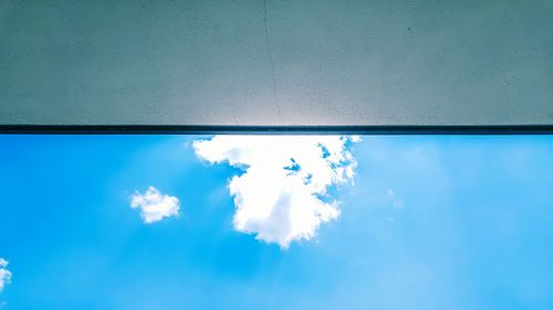 Low angle view of blue sky