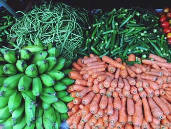 Close-up of vegetables for sale at market stall