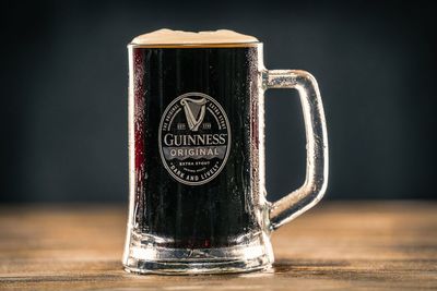 Close-up of drink served on table