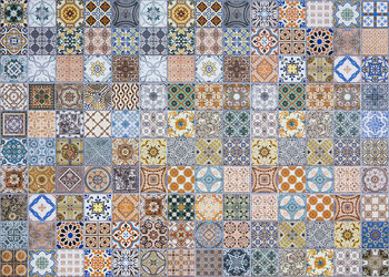 Full frame shot of tiled floor