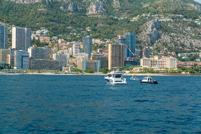 Boats in sea