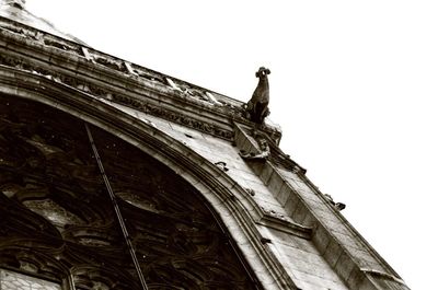 Low angle view of built structure against clear sky