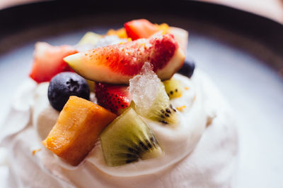 Close-up of ice cream in plate