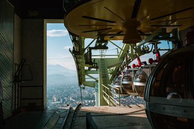 Cable car station in grenoble, france