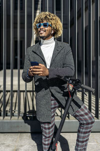 Young man using smart phone