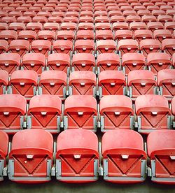 Full frame shot of red empty seats