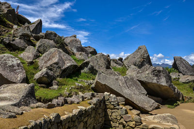 Rock formations against sky