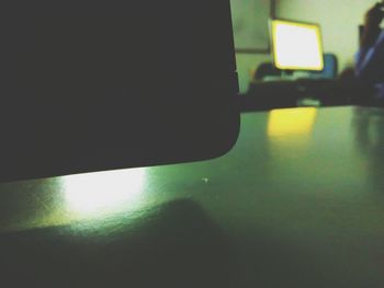 Illuminated lights at night