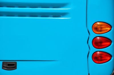 Full frame shot of blue vehicle