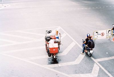 People on road