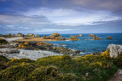 Scenic view of sea against sky