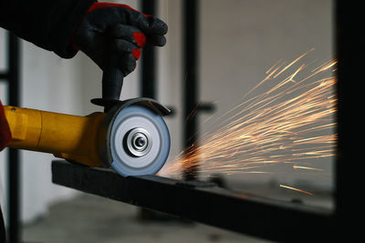 Low angle view of person working