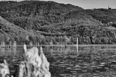 Scenic view of lake against mountain