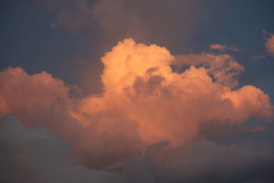 Low angle view of sky during sunset