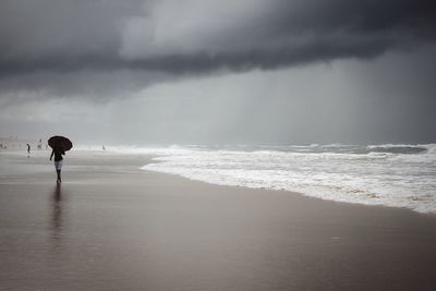 Dramatic sky over beach