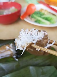 Close-up of malaysian dessert 