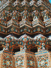 Full frame shot of multi colored temple
