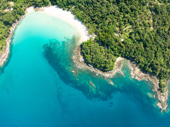 Aerial view of sea waves