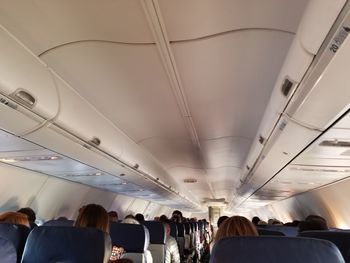 Group of people in airplane