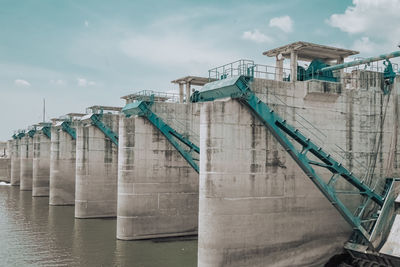 Low angle view of bridge against sky