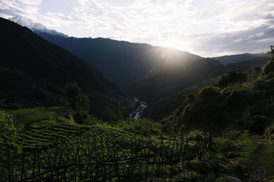 Scenic view of landscape against sky