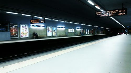 Train at railroad station platform