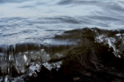 Close-up of wave in water