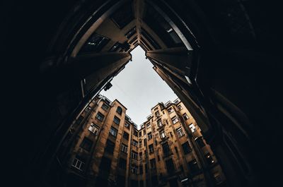 Low angle view of buildings in city