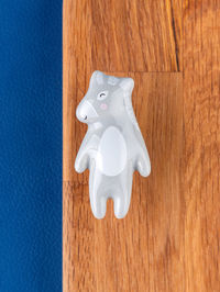 Directly above shot of toy on wooden table