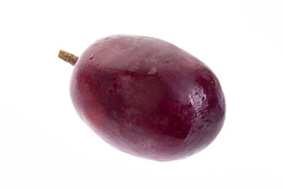 Close-up of apple against white background