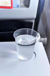 Close-up of drink in glass on table