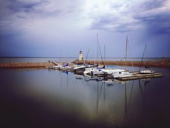 Sailboats in sea