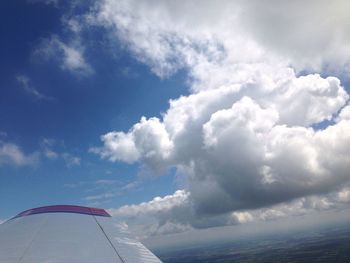 Low angle view of cloudy sky