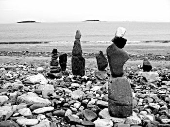 Rock formations on beach