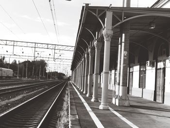 View of railroad station platform