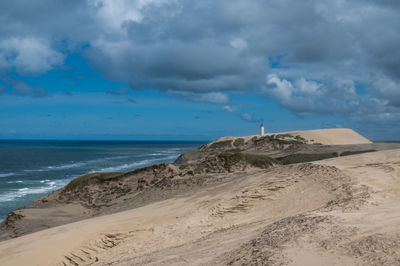 Danish westcoast, with rubjerg knude lighthouse in horizon