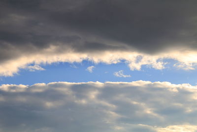 Low angle view of clouds in sky