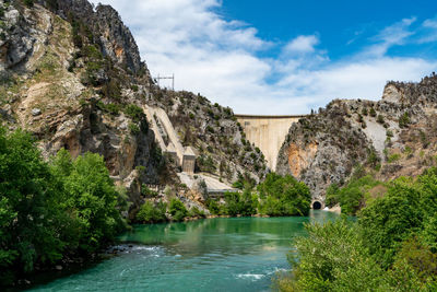 Green canyon, manavgat. hydroelectric power station. largest canyon reservoir in turkey