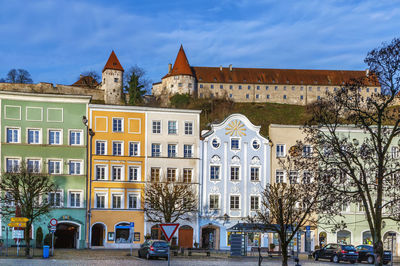 Buildings against sky in city