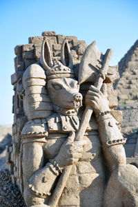 Statue against clear sky