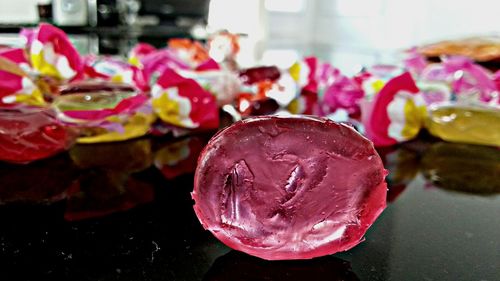 Close-up of pink cake