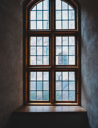 Closed window of old building