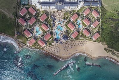 High angle view of sea