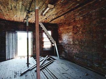 Interior of abandoned building