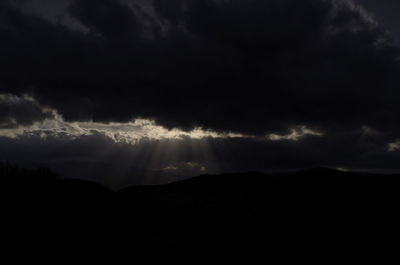 Silhouette of landscape against sky