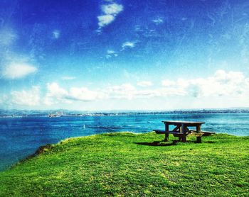 Scenic view of sea against sky