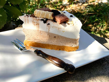 Close-up of cake on table