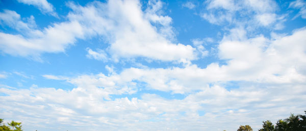 Low angle view of clouds in blue sky